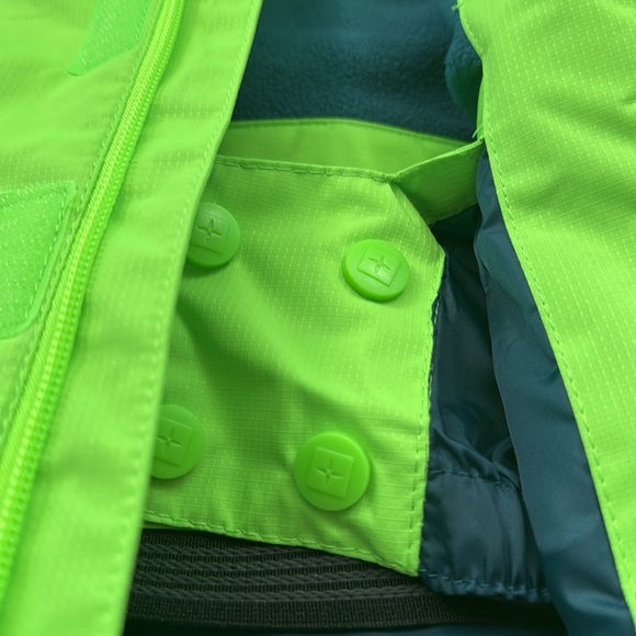 Mountain Warehouse Raptor Kids Snow Jacket | T2 | green and navy blue - Picture 6 of 7